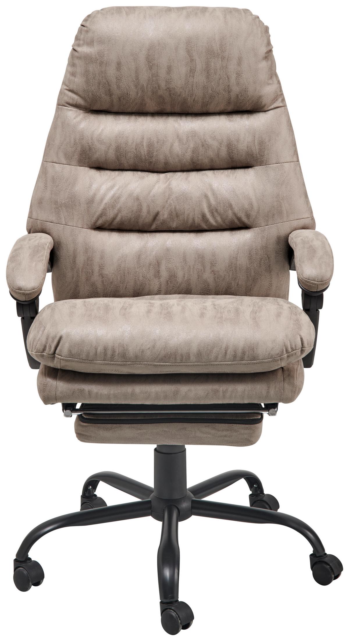 Chefsessel Big Boss - Schwarz/Grau, LIFESTYLE, Kunststoff/Textil (66/126-134/59cm) - MID.YOU