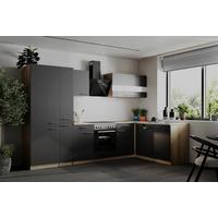 Eckküche Merle Grau/Eichenfarben B: 310cm - Eichefarben/Grau, Basics, Holzwerkstoff (310cm) - Respekta