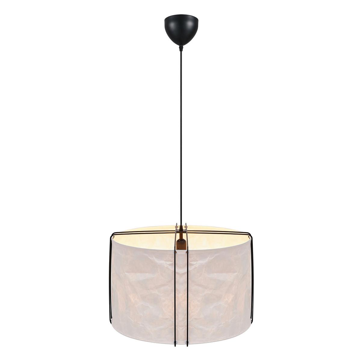 Hängeleuchte Cardine Schwarz Weiß D: 50 Cm - Schwarz/Weiß, Design, Kunststoff/Metall (50/37,5cm) - Nordlux