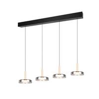 LED-Pendelleuchte 354910432 Celeste - Chromfarben/Schwarz, Design, Glas/Metall (115/22/200cm) - Trio Leuchten