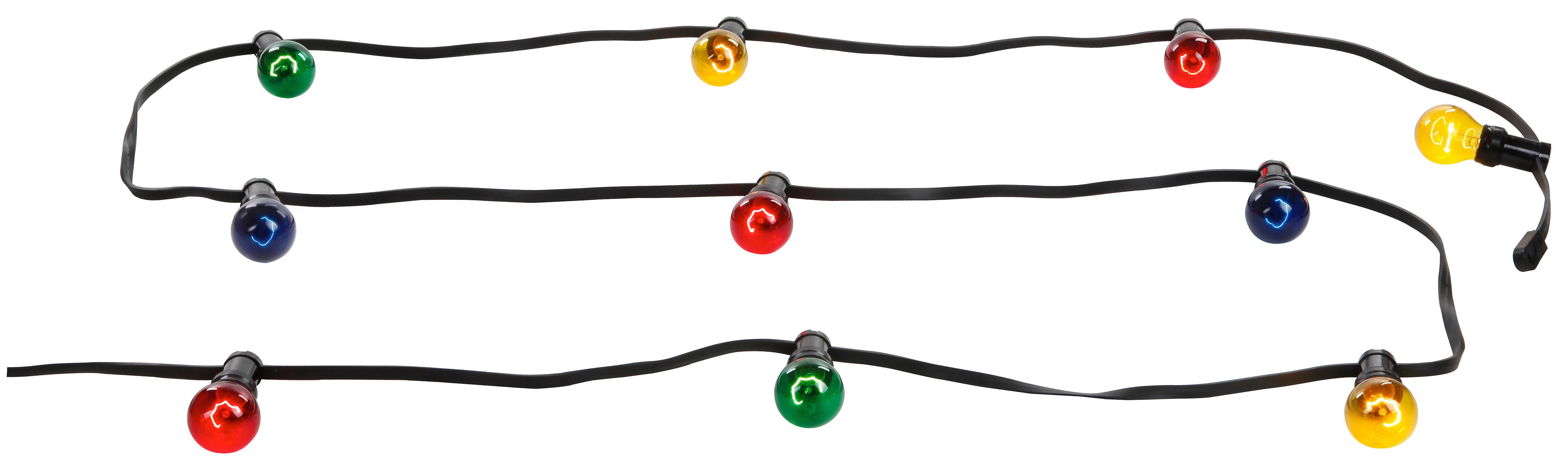 Lichterkette Nirvana L: 470 cm Led, Multicolor - Blau/Gelb, Basics, Glas/Kunststoff (470cm) - Globo