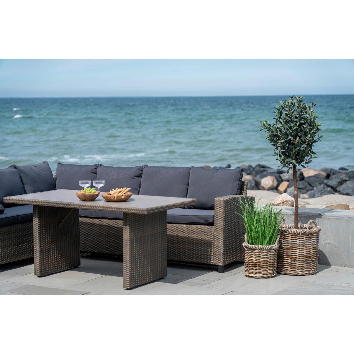 Korbset Gili Braun B: 40 Cm - Klar/Braun, Basics, Holz/Kunststoff (40/48/40cm)