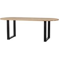 Esstisch Tablo Naturfarben/Schwarz L: 220cm - Schwarz/Naturfarben, MODERN, Holz/Metall (220/90/75cm) - Livetastic