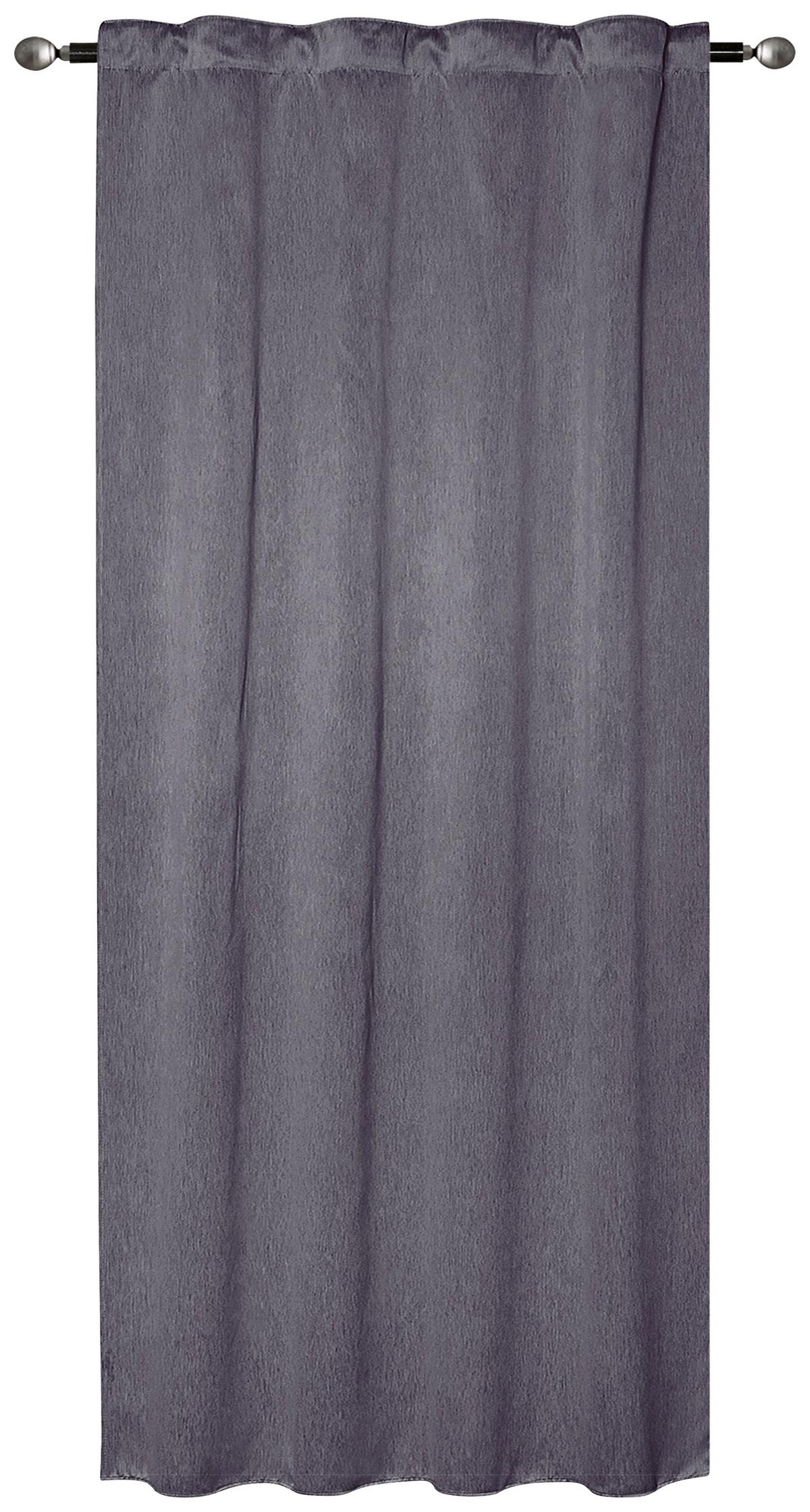 Verdunkelungsvorhang Mara - Anthrazit, ROMANTIK / LANDHAUS, Textil (135/175cm) - James Wood