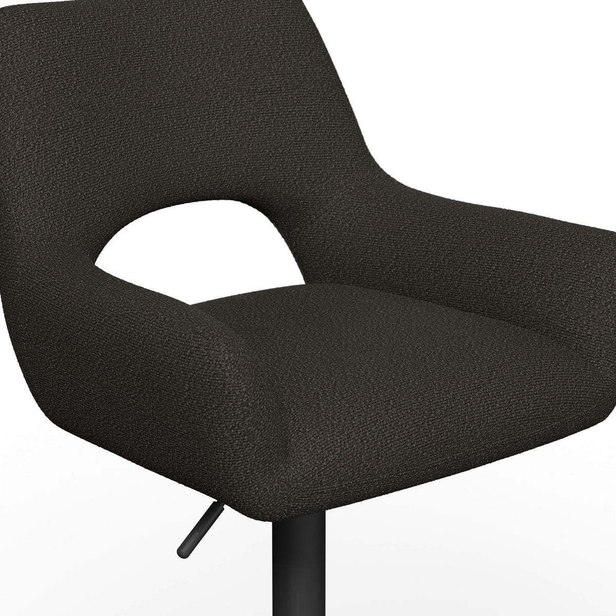 Barová stolička Tami, tmavohnedá - čierna/tmavohnedá, Modern, kov/drevo (46/82-102/51cm) - Bessagi Home
