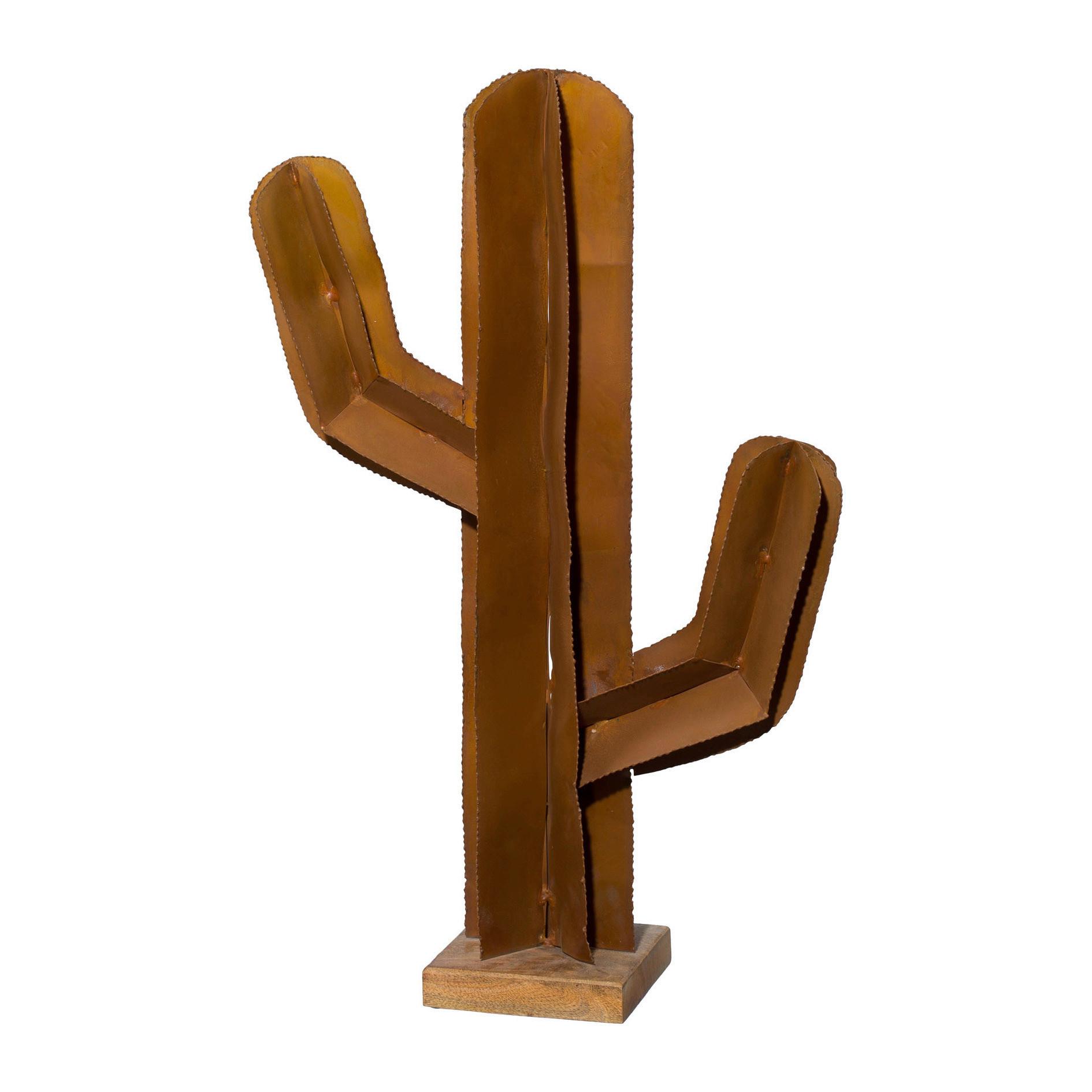 Dekokaktus Kaktus B: 45 cm Rost - Rostfarben, Trend, Metall (45/75/16cm) - MID.YOU