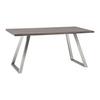 Jídelní stůl MELANI dekor ořech 160x90 cm - barvy vlašských ořechů/barvy nerez oceli, Moderní, kov/dřevo (160/90/76cm) - Bessagi Home