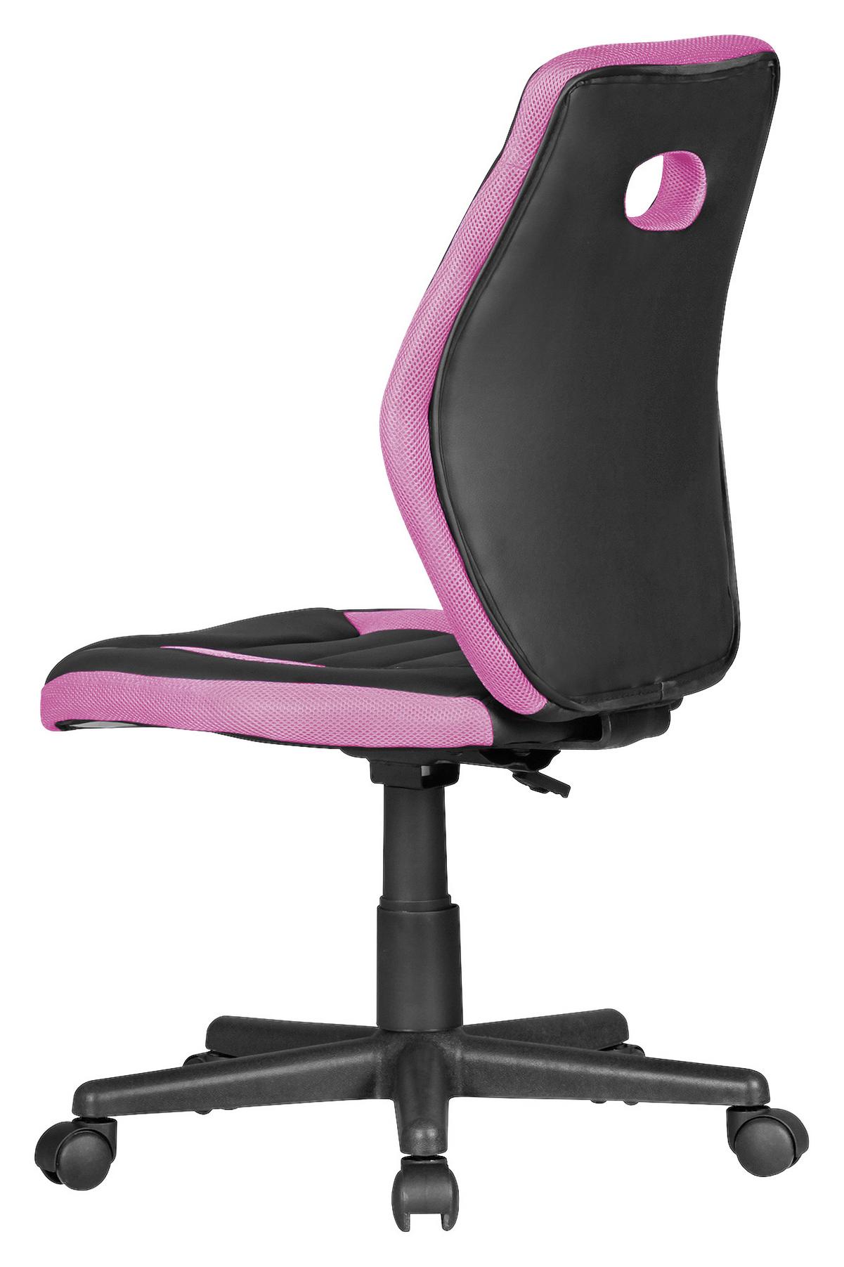 Otočná židle pro dítě Luan černá/růžová - pink/černá, Moderní, textil/plast (63/91/63cm) - MID.YOU