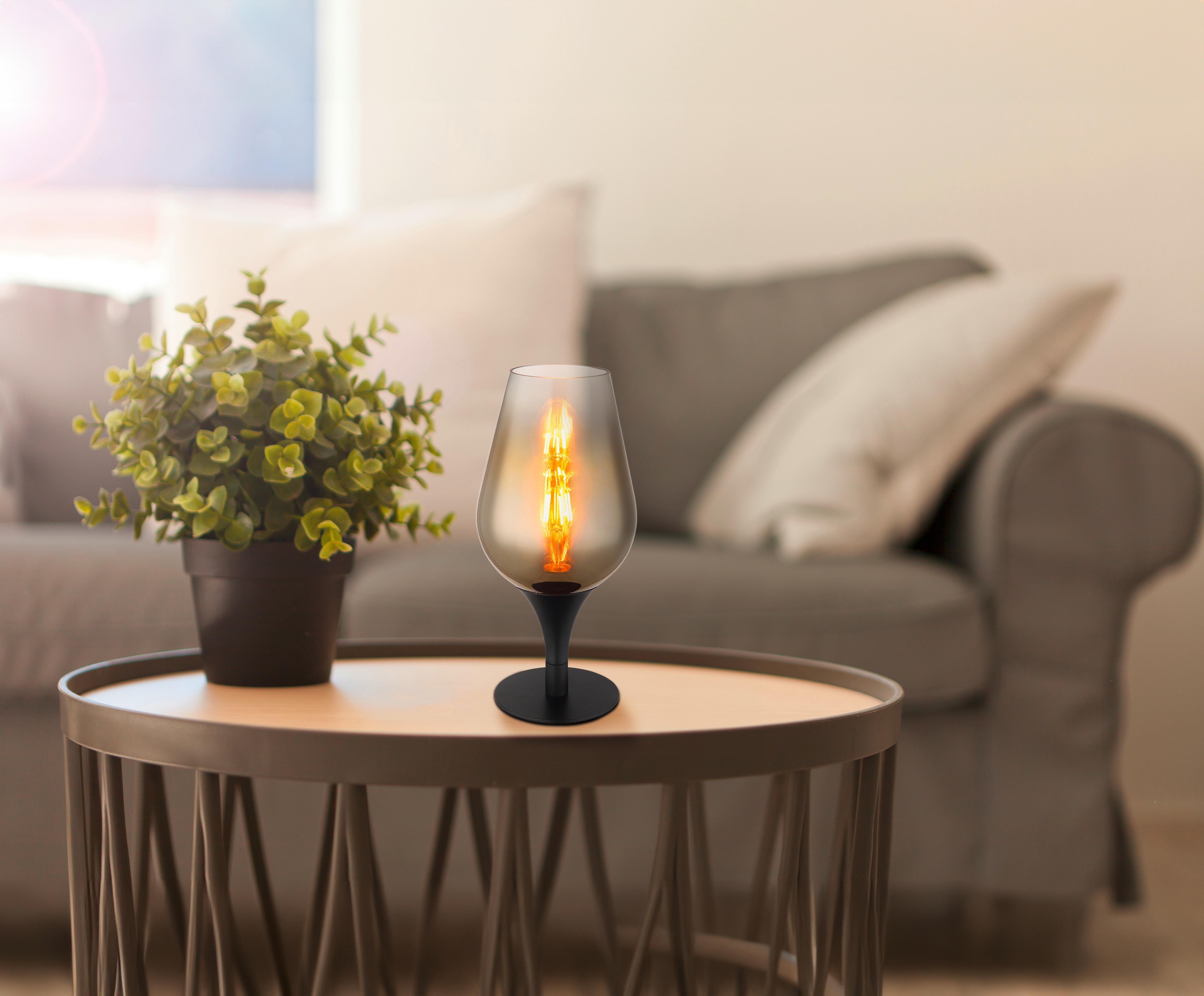 STOLNÁ LAMPA LAVUS, zlatá - číra/zlatá, Konventionell, kov/sklo (15/31cm) - Globo