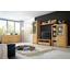 Wohnwand Buche Massiv 4 Tlg. mit Led Fenja - Buchefarben, Design, Glas/Holz (309/203/46cm) - Landscape Wohnwand Buche Massiv 4 Tlg. mit Led Fenja - Buchefarben, Design, Glas/Holz (309/203/46cm) - Landscape