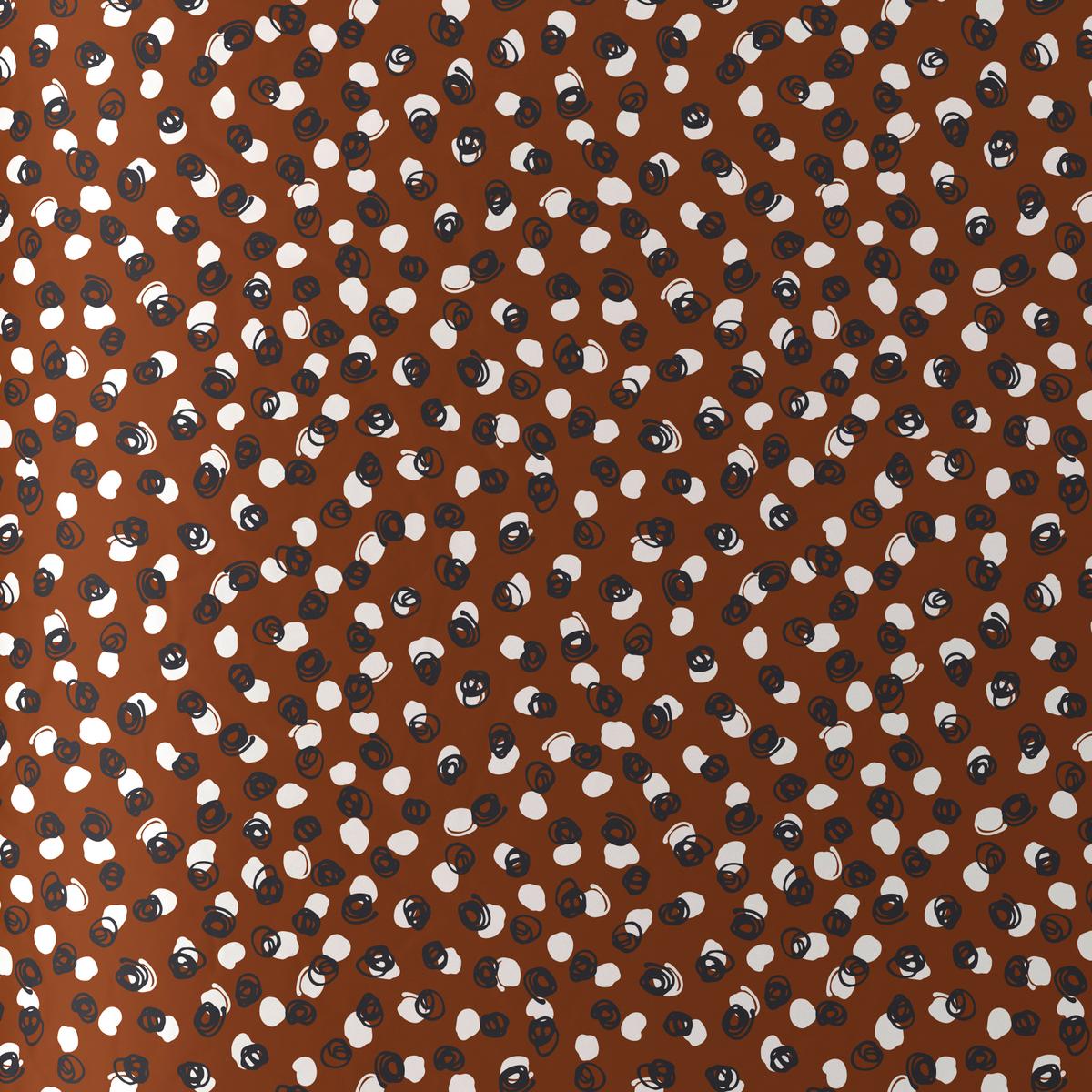 POVLEČENÍ Doodle Dots, 140/200cm, hnědá - bílá/černá, Konvenční, textil (140/200cm) - Modern Living