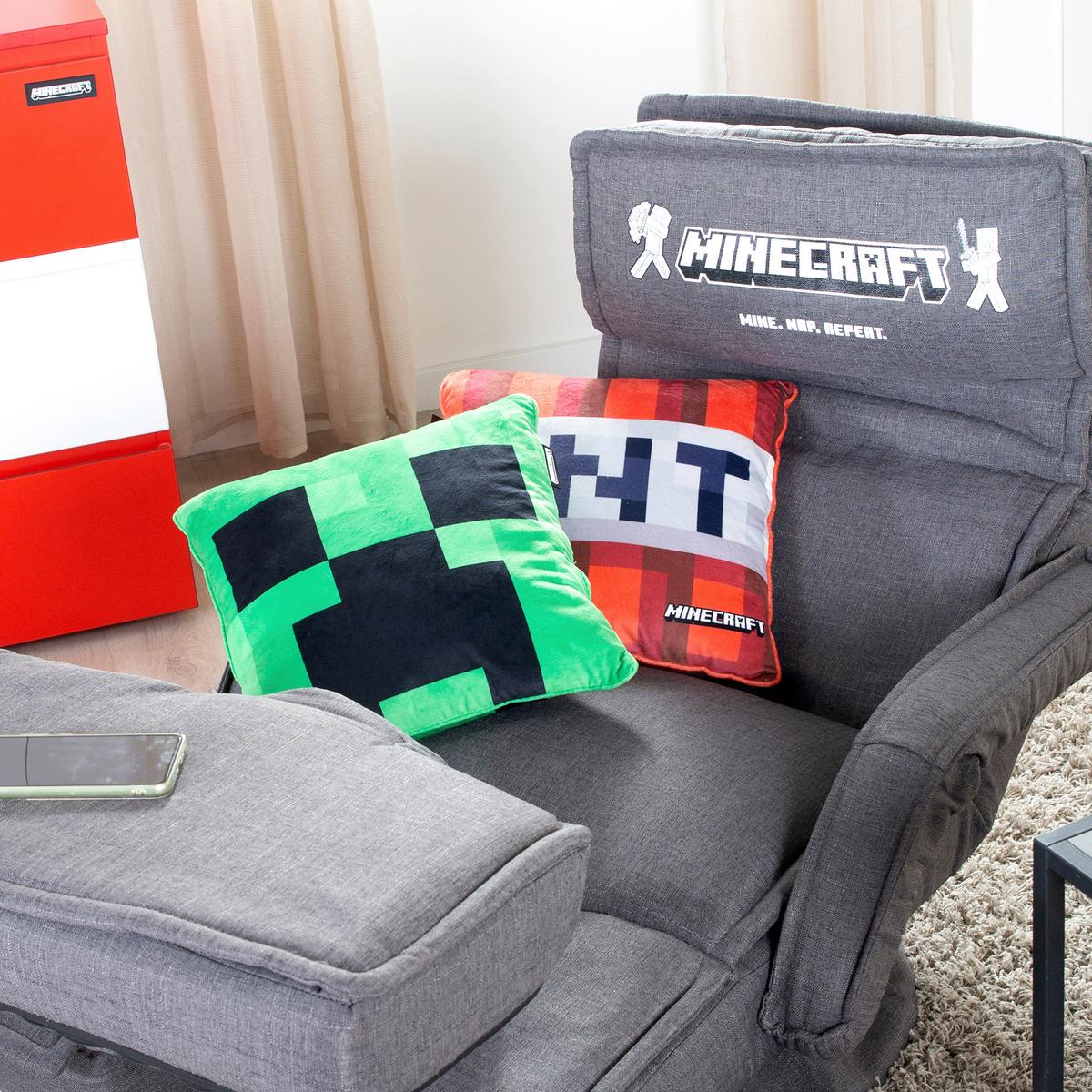 Zierkissen Minecraft Creeper - Grün, Textil (38/38cm)