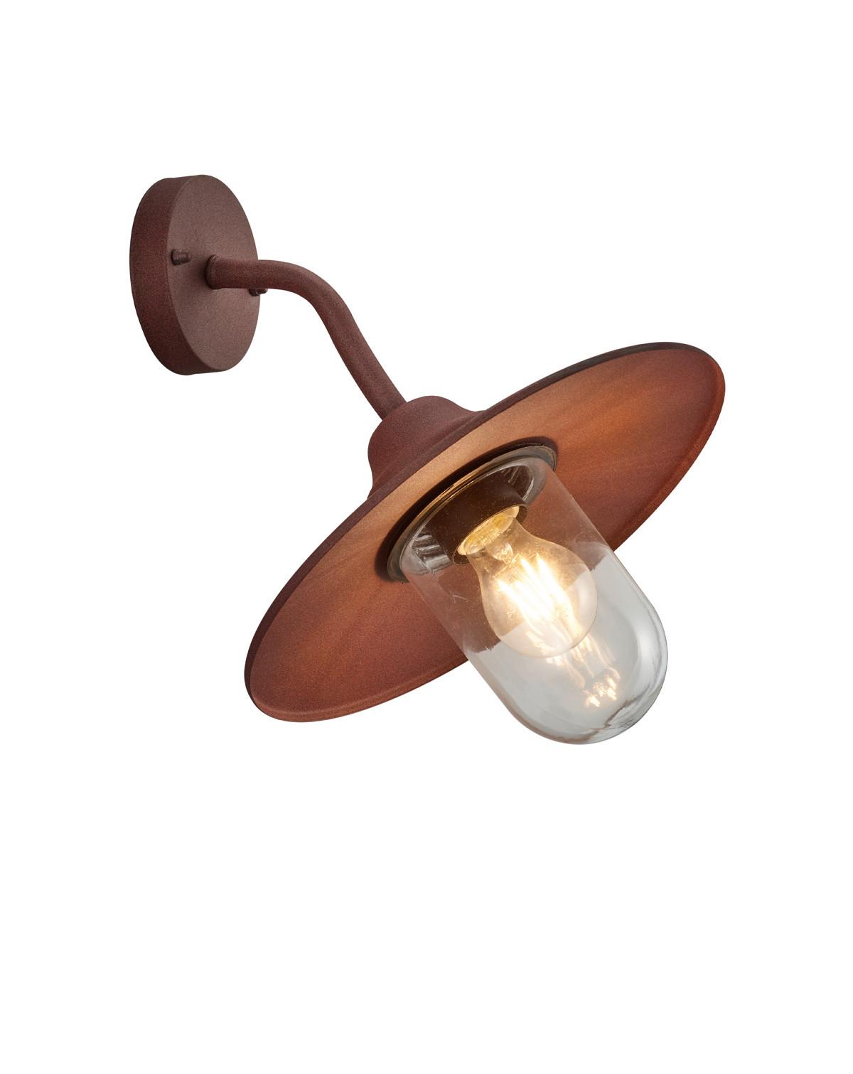 Wandleuchte Brenta 1-Flammig 201760124 BRENTA - Rostfarben, Natur, Metall (30/30/32cm) - Trio Leuchten