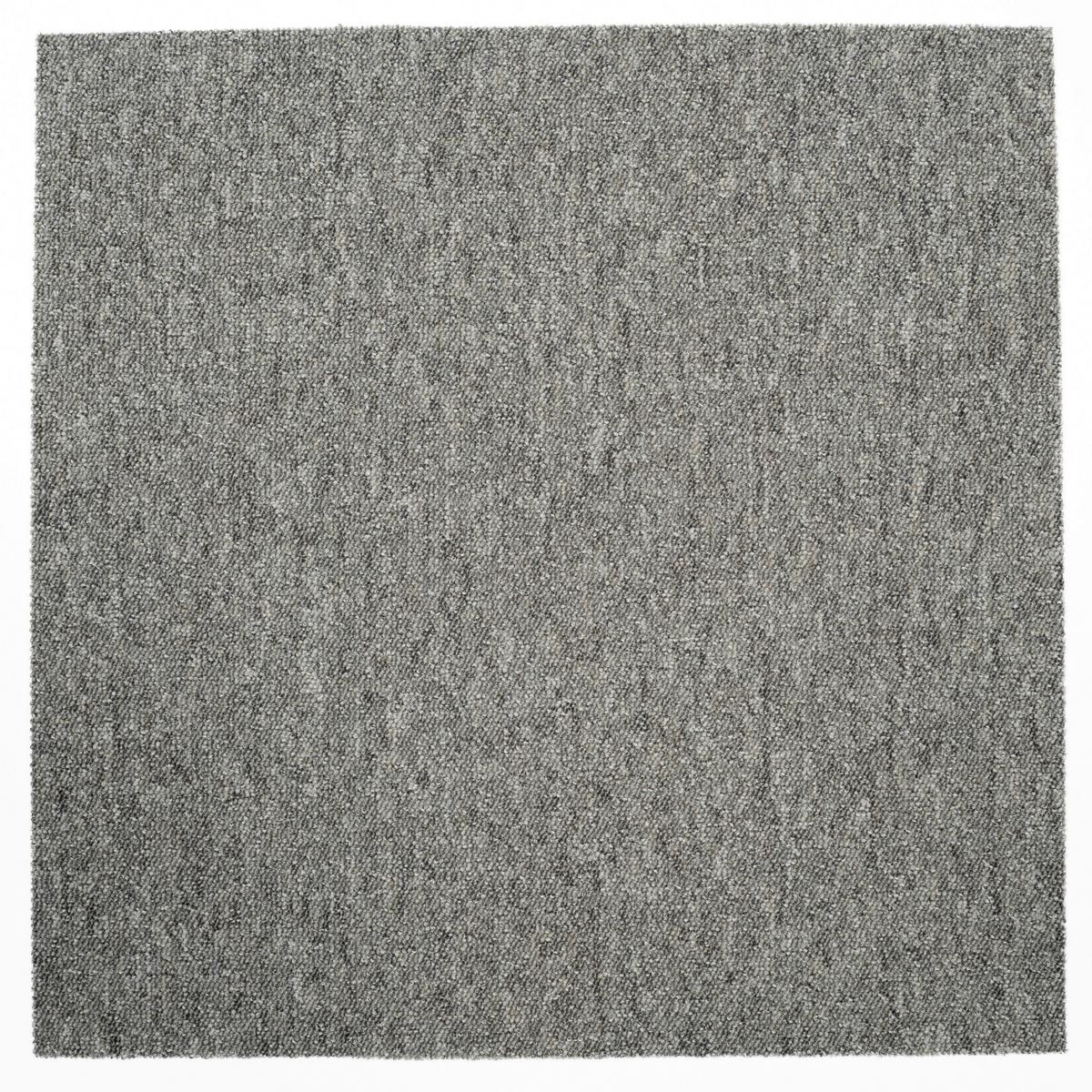 Teppichfliese Grau Mustang 50x50 cm Florhöhe 3 mm - Basics, Textil (50/50cm)