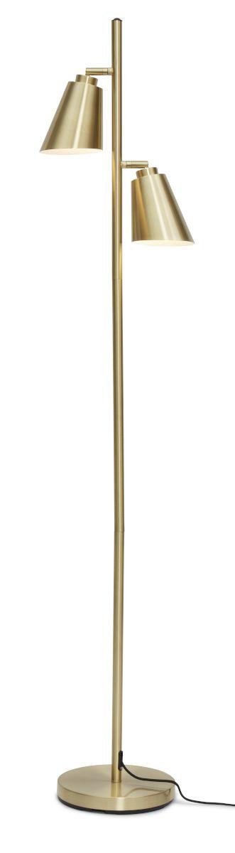 Stehlampe Bremen Goldfarben Mit Schalter - Goldfarben, Basics, Metall (25/162cm) - It's about Romi