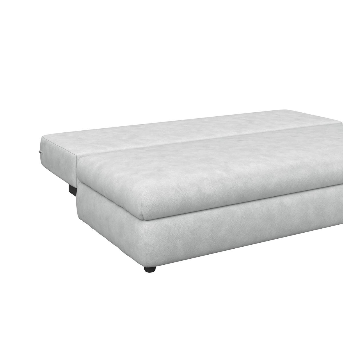 Schlafsofa Oslo Silberfarben, Lf: 200x140 cm - Silberfarben, Trend, Holz/Kunststoff (205/72/100cm)