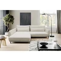 Ecksofa Abriamo Creme 204x273 cm - Creme/Schwarz, Design, Textil (204/273cm) - MID.YOU