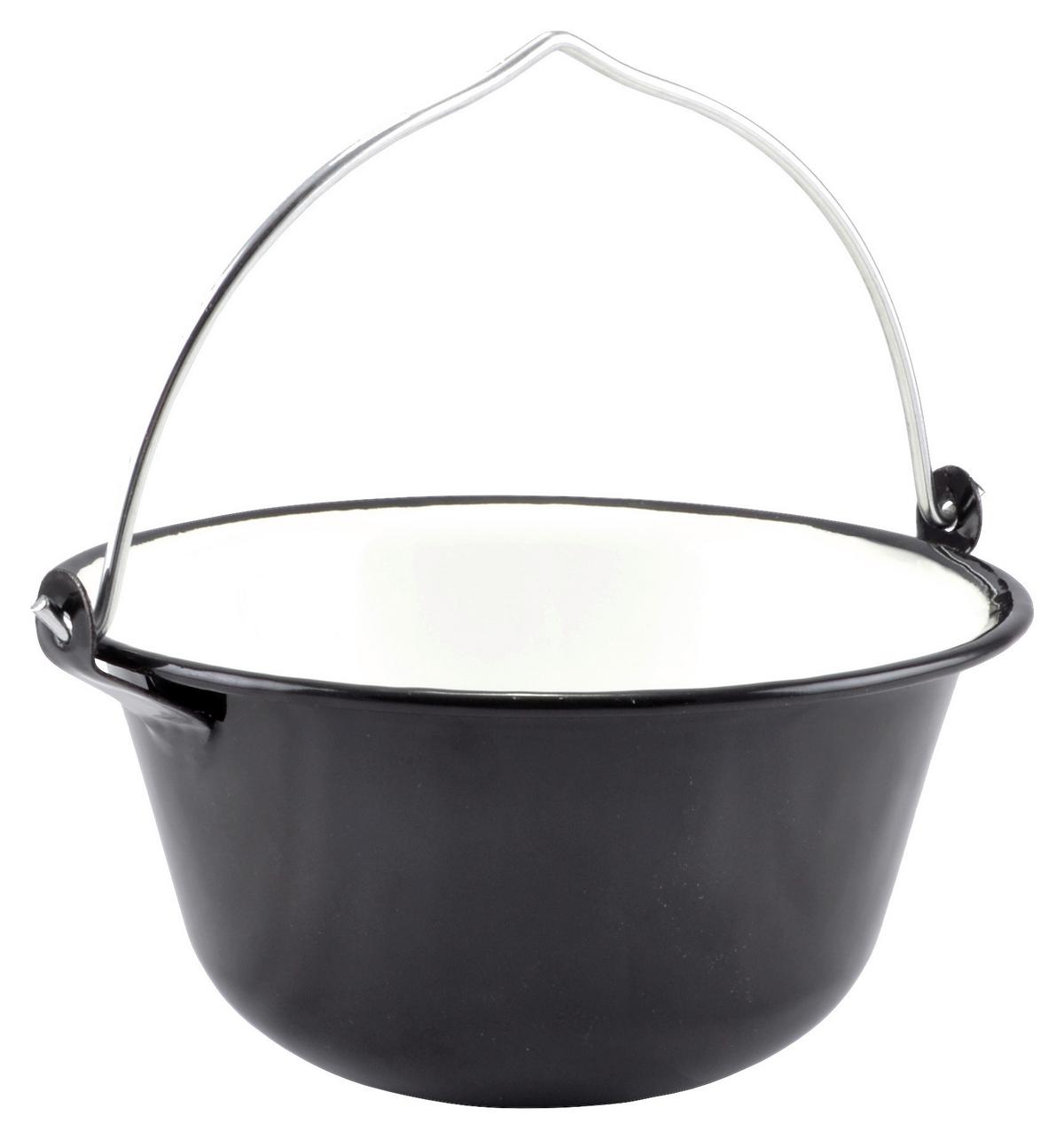 Tálaló Bogrács Zománcozott, 0,8l - fekete, fém (0,8l)