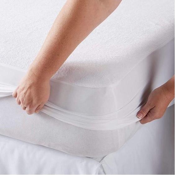 NAPÍNACIA PLACHTA NEPREMOKAVÁ 180X200CM - biela, Basics, textil (180/200cm)
