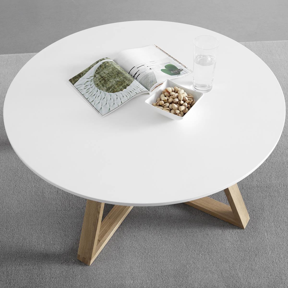 Konferenční stolek MATTIA - bílá/barvy dubu, Moderní, dřevo/kompozitní dřevo (80/39cm) - Bessagi Home