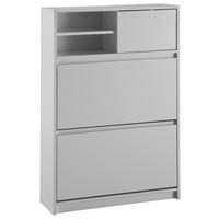 Schuhschrank Weiß B: 71 cm - Weiß, Design, Holzwerkstoff (71/110/24cm) - MID.YOU