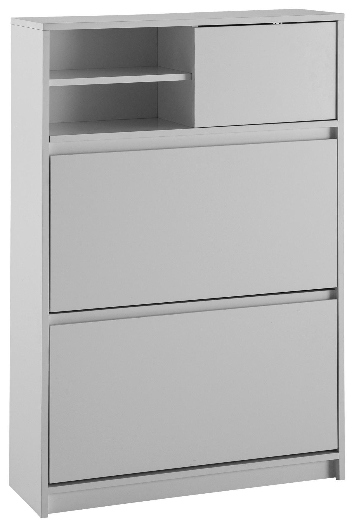 Schuhschrank Weiß B: 71 cm - Weiß, Design, Holzwerkstoff (71/110/24cm) - MID.YOU