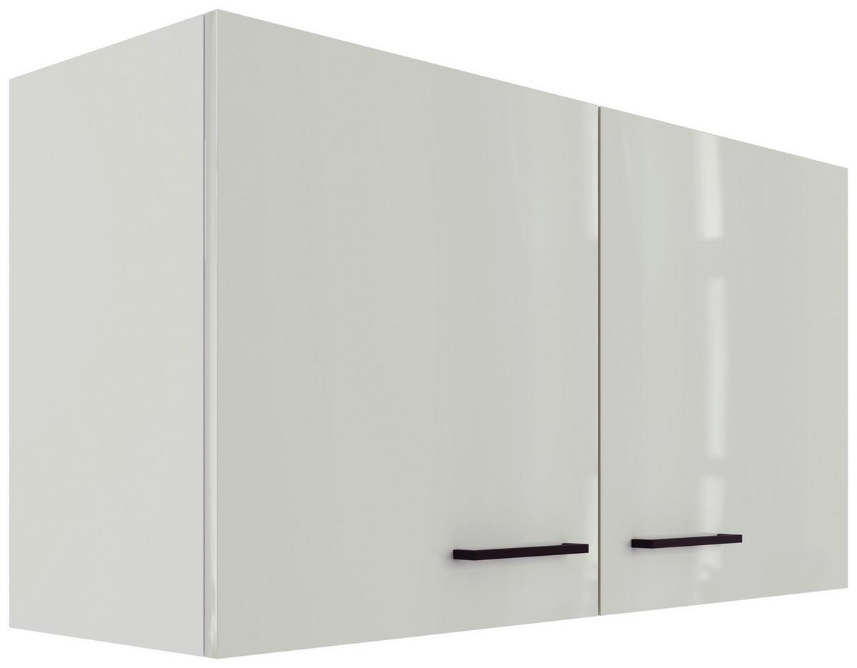 Horná kuchynská skrinka LEVI LEVI - čierna/sivá, Modern, kov/kompozitné drevo (100/54/32cm) - FlexWell