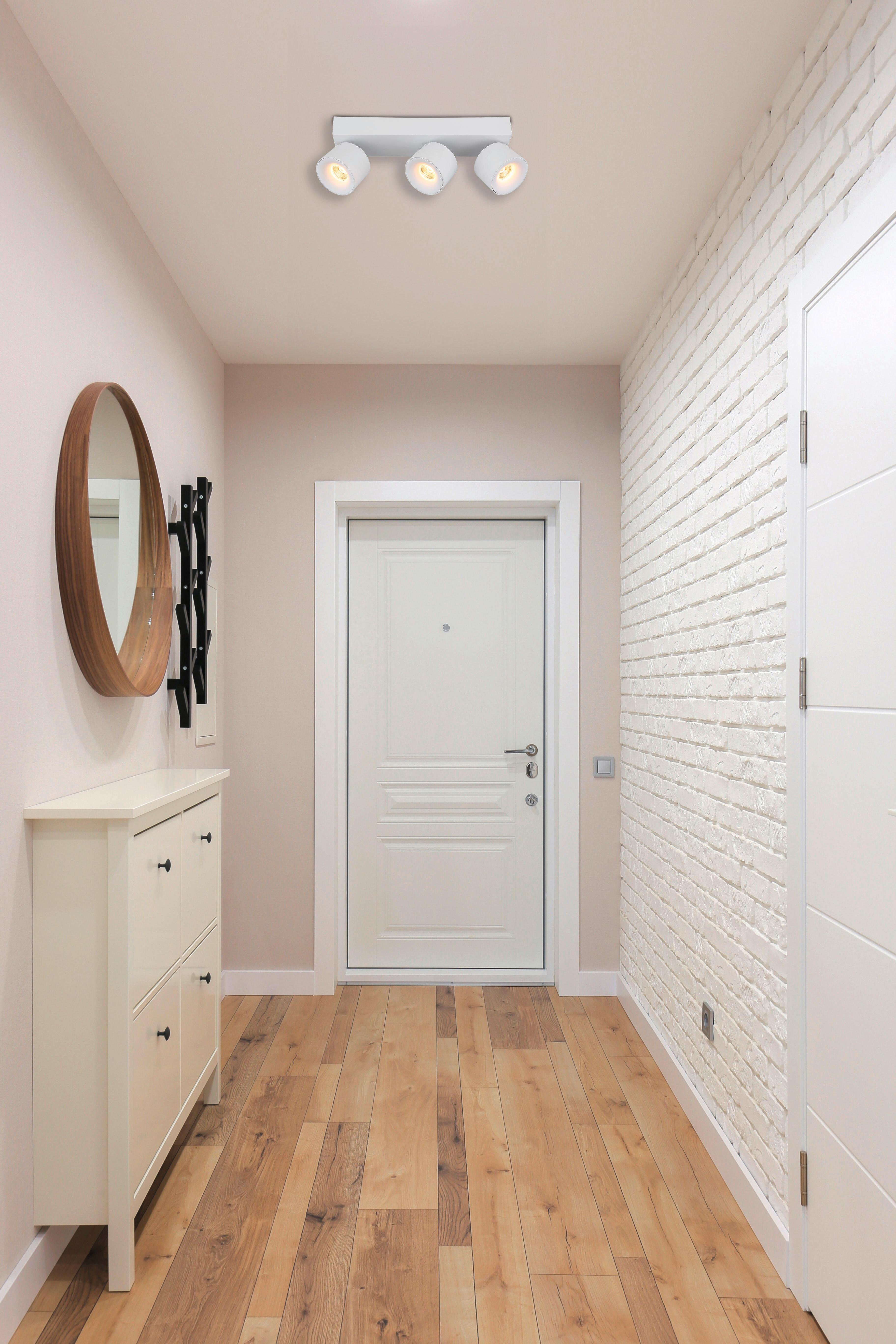 LED-Strahler 56961-3w - Transparent/Weiß, Design, Kunststoff/Metall (33/7,2/12cm) - Globo