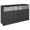 Sideboard Skyla Grau, Grauspiegel B: 140 cm - Alufarben/Grau, MODERN, Glas/Holzwerkstoff (140/81/42cm) - Rauch Möbel