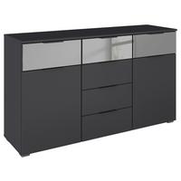 Sideboard Skyla Grau, Grauspiegel B: 140 cm - Alufarben/Grau, MODERN, Glas/Holzwerkstoff (140/81/42cm) - Rauch Möbel