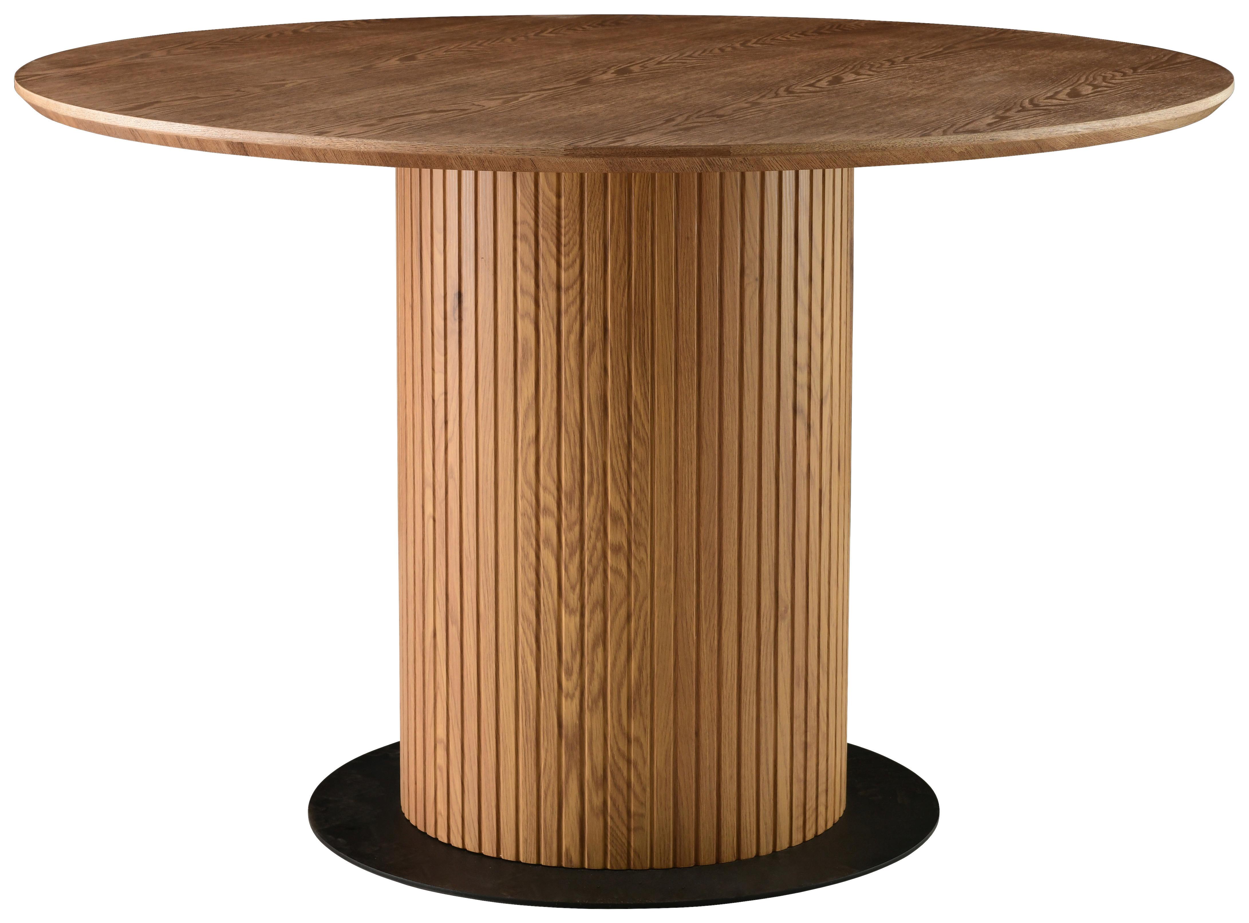 Esstisch Jamie - Walnussfarben/Schwarz, LIFESTYLE, Holz/Holzwerkstoff (120/120/75cm) - MID.YOU