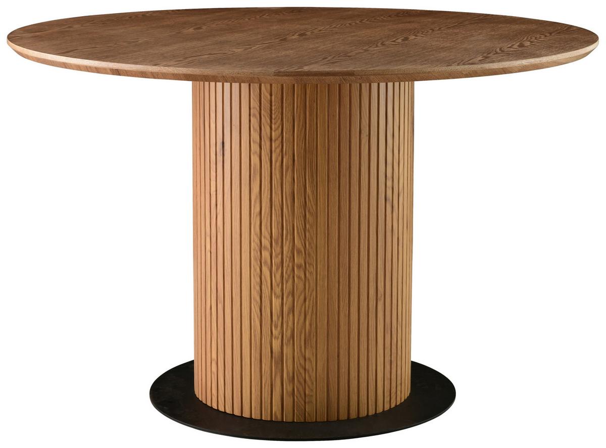Esstisch Jamie - Walnussfarben/Schwarz, LIFESTYLE, Holz/Holzwerkstoff (120/120/75cm) - MID.YOU