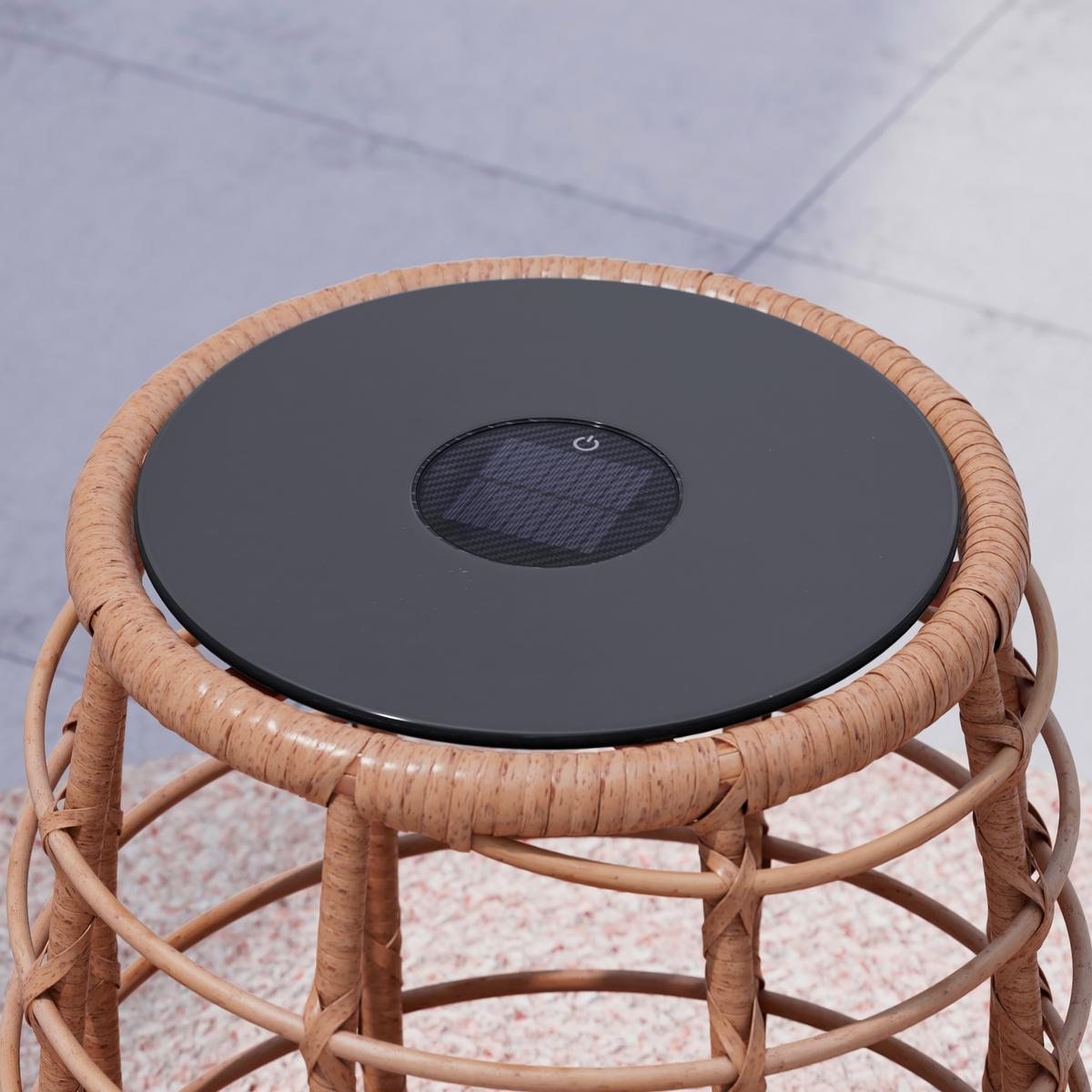 SADA NA BALKON LENI 1 - černá/přírodní barvy, Moderní, kov/textil (56/62/72cm) - Mömax