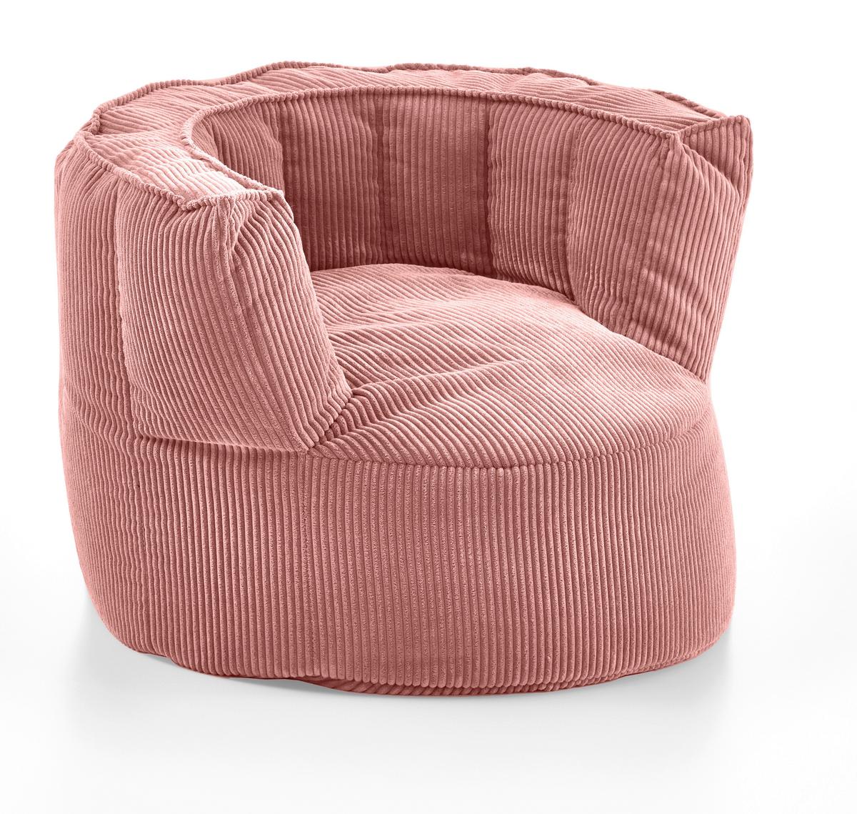 Sitzsack Snuggle Rosa B: 95cm - Beige/Rosa, Basics, Textil (95/65/95cm) - MID.YOU