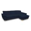 Ecksofa Mit Schlaffunktion & Bettkasten Franzi Blau - Eichefarben/Dunkelblau, KONVENTIONELL, Textil (279/170cm) - MID.YOU