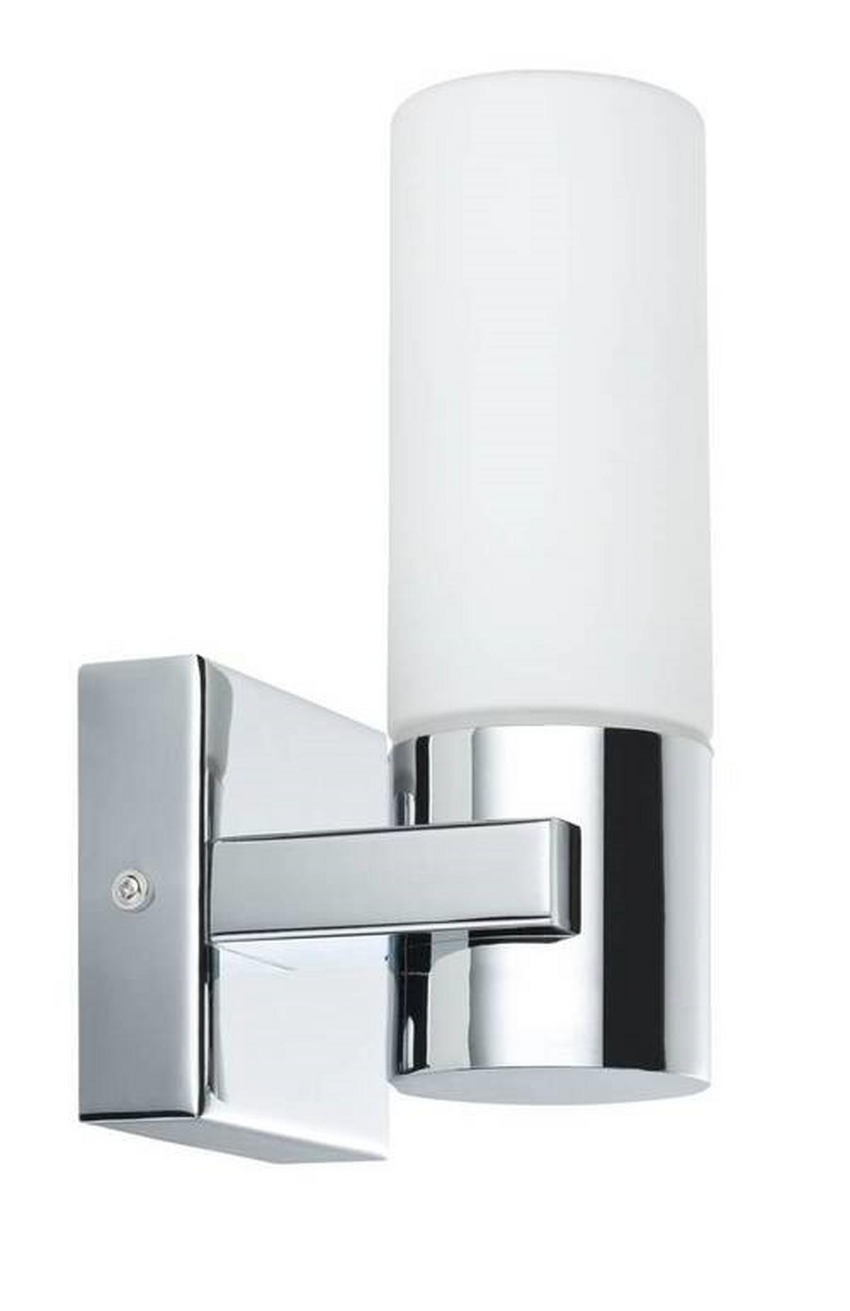 Wandleuchte Gemini Ip44 2-Flammig 2er-Set Milchglas - Chromfarben, Basics, Glas/Metall (8,5/19,5/10,5cm) - Paulmann