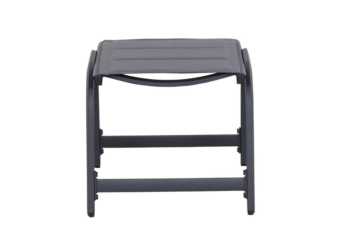 Gartenhocker Metall/kunststoff Anthrazit Wetterfest - Anthrazit, KONVENTIONELL, Kunststoff/Metall (51/44/52cm) - Siena Garden