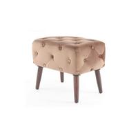 TABURET 3LRR6 - hnědá, Basics, kompozitní dřevo/textil (40/48/60cm)