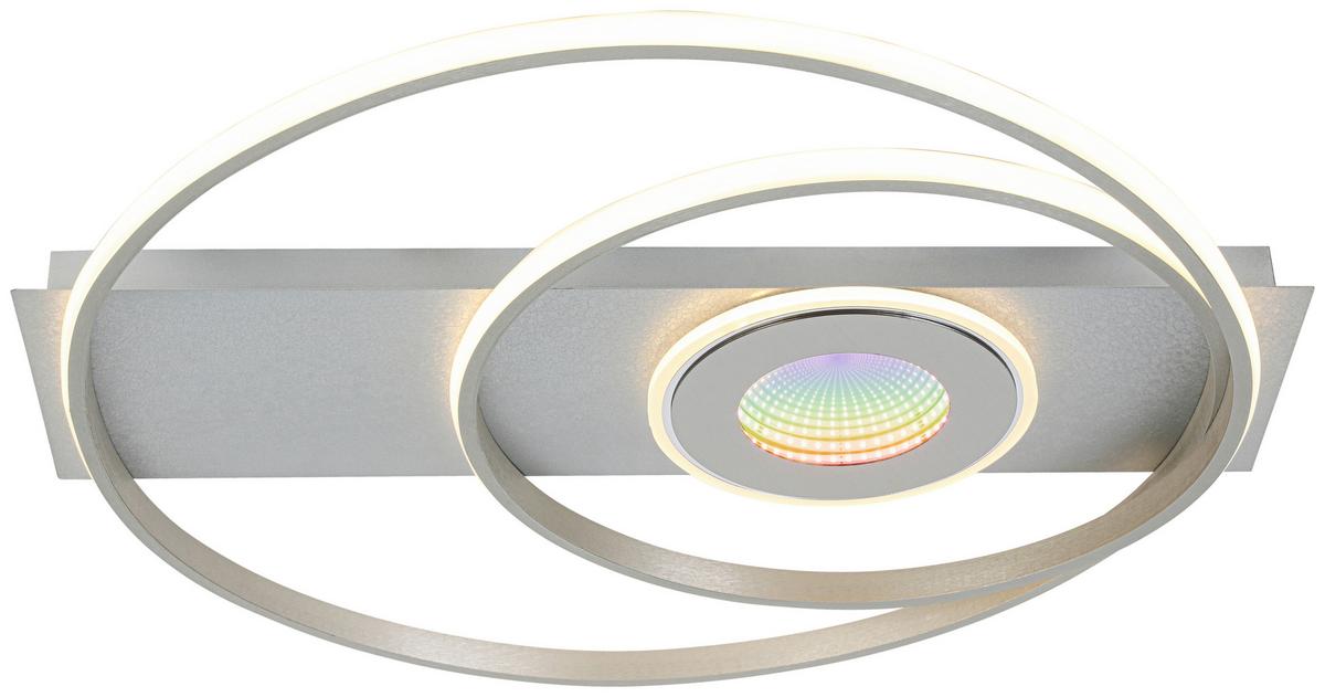 LED-Deckenleuchte CAMILLA - Silberfarben/Alufarben, Basics, Kunststoff/Metall (65/60/6cm) - Luca Bessoni