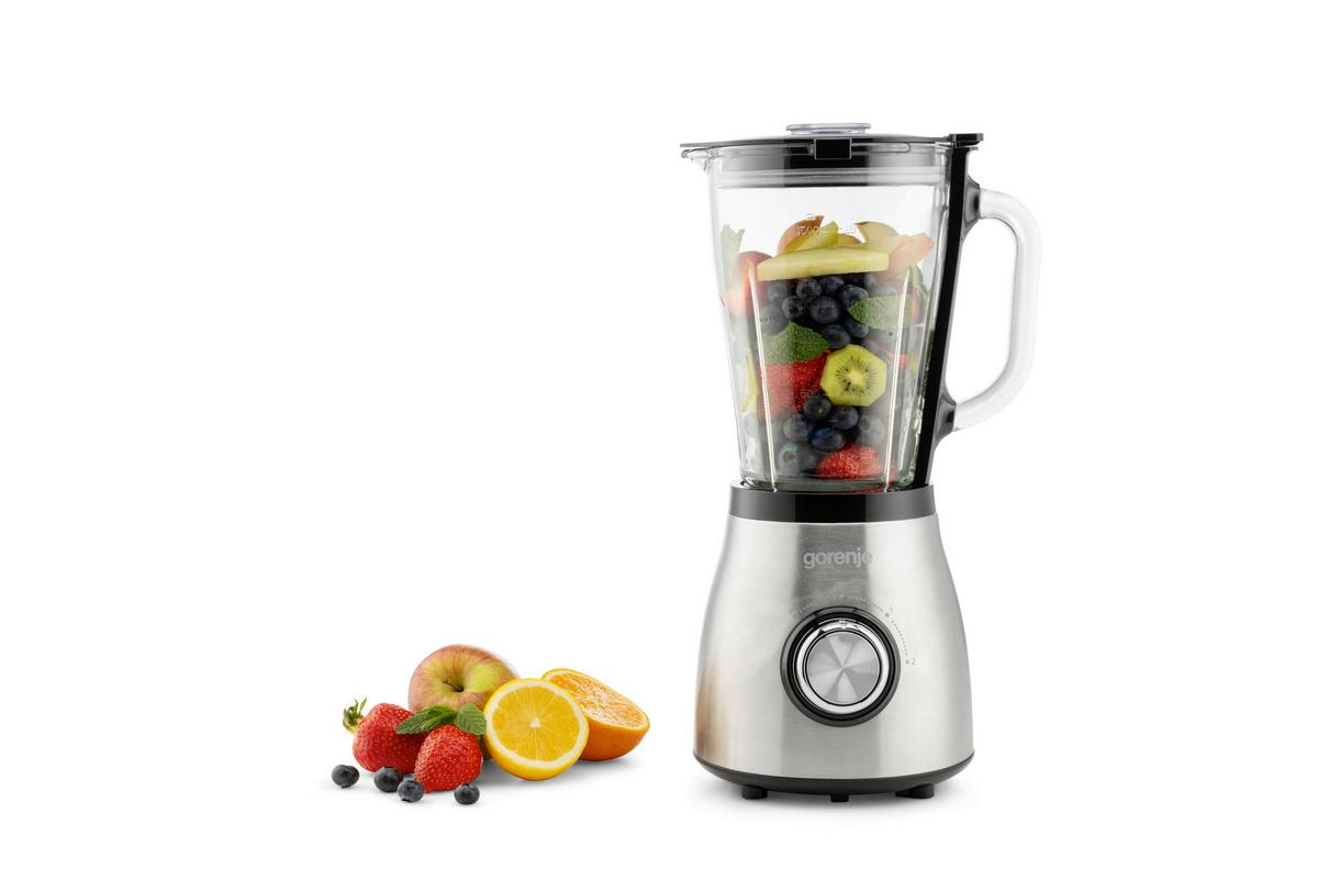 STANDMIXER 800W, 1,5 Liter - Edelstahlfarben, Basics, Glas/Kunststoff (18,5/41,5/17,2cm) - Gorenje