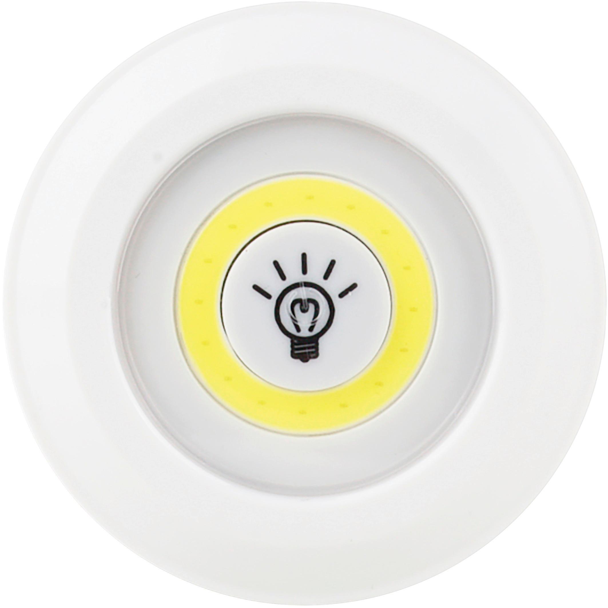 LED-Dekoleuchte Levin Batterie Kaltweiß - Gelb/Weiß, KONVENTIONELL, Kunststoff (9/9/2,3cm) - Homezone