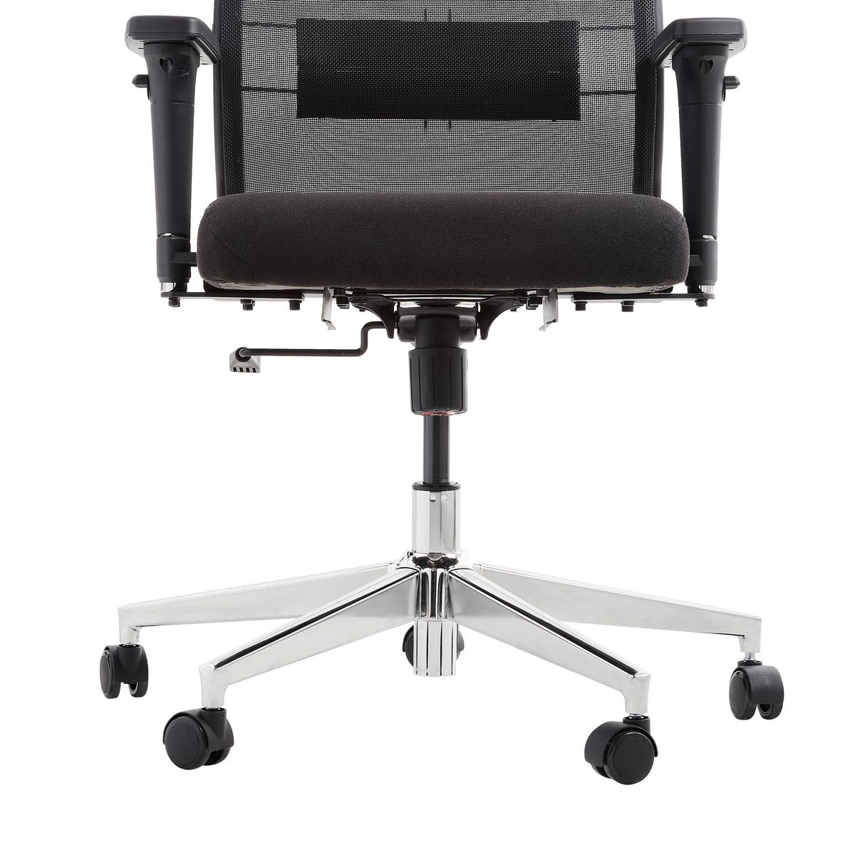 Bürostuhl Model 3 Mit Arm- Stützen Schwarz Bis 120 Kg - Schwarz, KONVENTIONELL, Kunststoff/Textil (68/119-131/70cm) - Livetastic