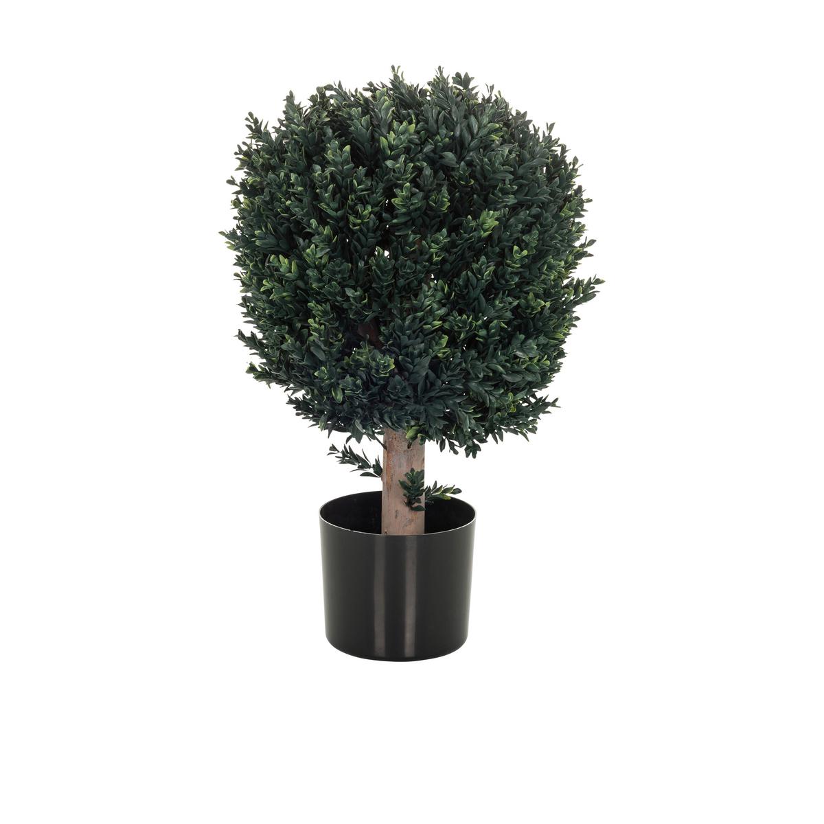Kunstpflanze Buxus - Schwarz/Braun, Basics, Kunststoff (40/65/40cm) - MID.YOU
