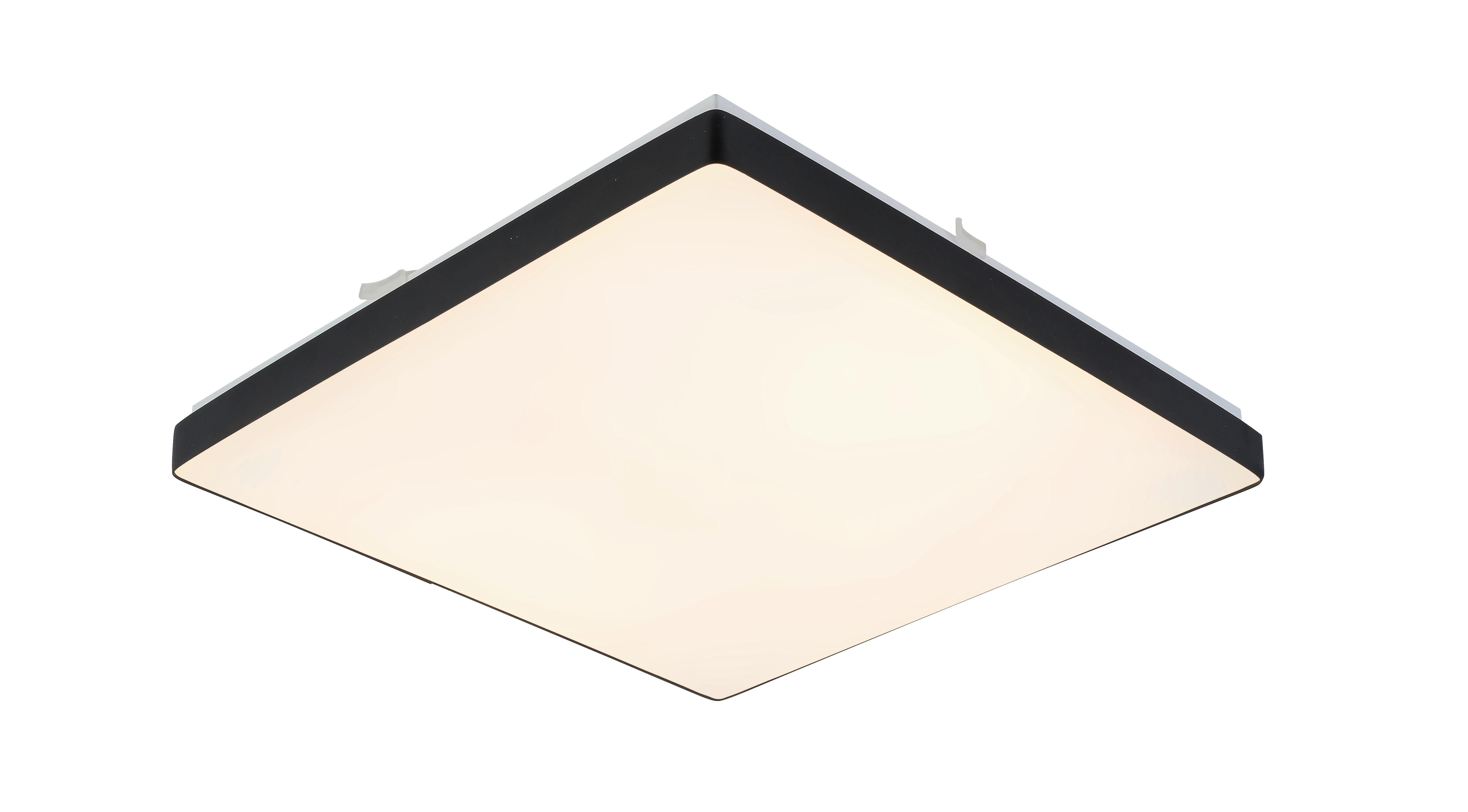 STROPNÉ LED SVIETIDLO JANNEK - čierna/biela, Modern, kov/plast (33/33/5,5cm) - Premium Living
