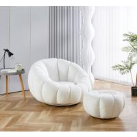 Sesselset Weiß B: 97 Cm - Weiß, MODERN, Textil (97/65/95cm) - Livetastic