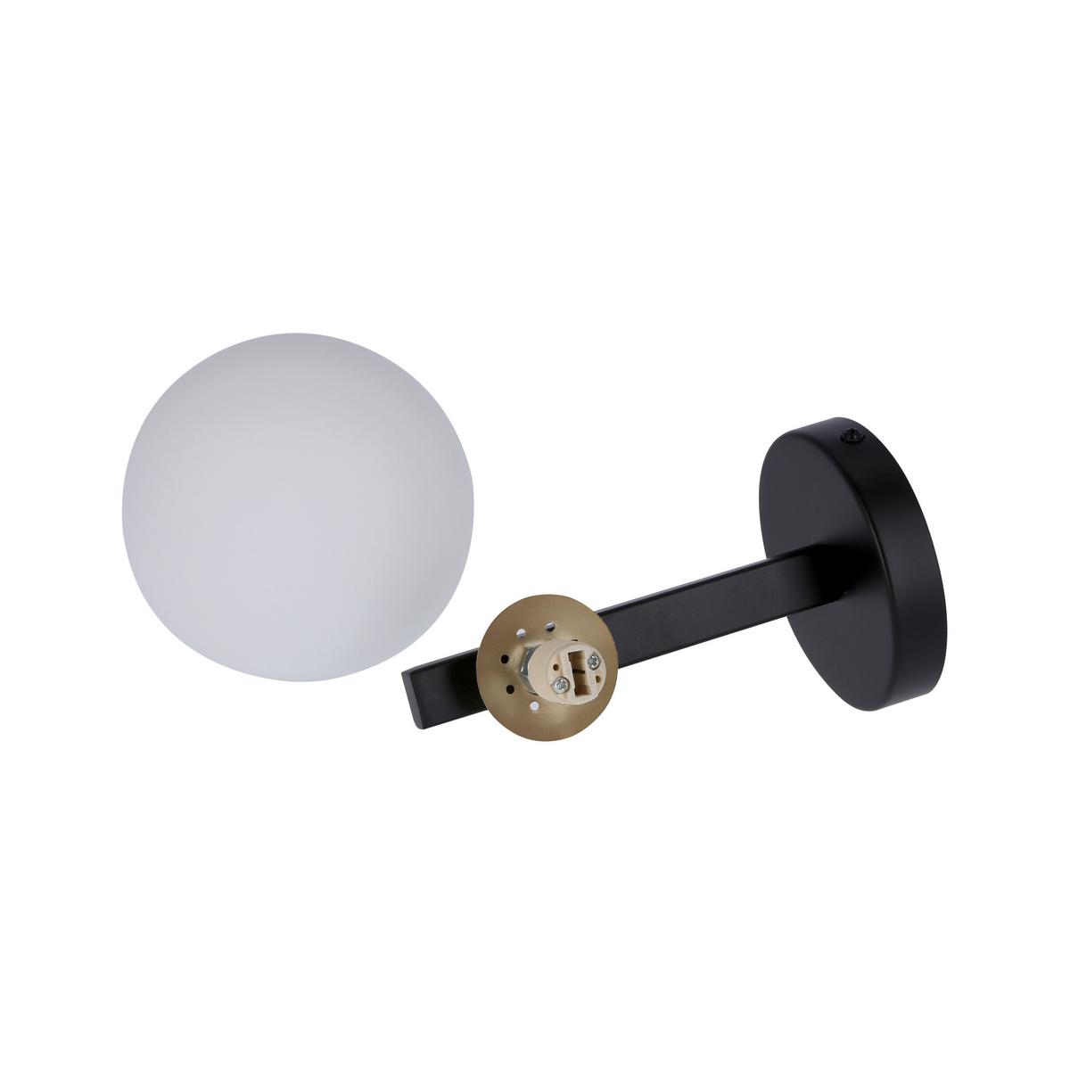 Wandleuchte 21-01221 Kama - Goldfarben/Schwarz, KONVENTIONELL, Metall (20/12/19cm)