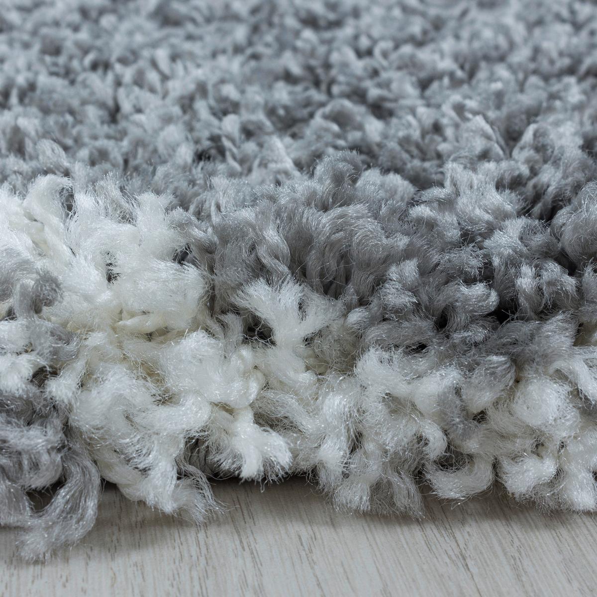 Webteppich Grau Naturfaser Salsa Ø 200 cm - Grau, Design, Textil (200cm)