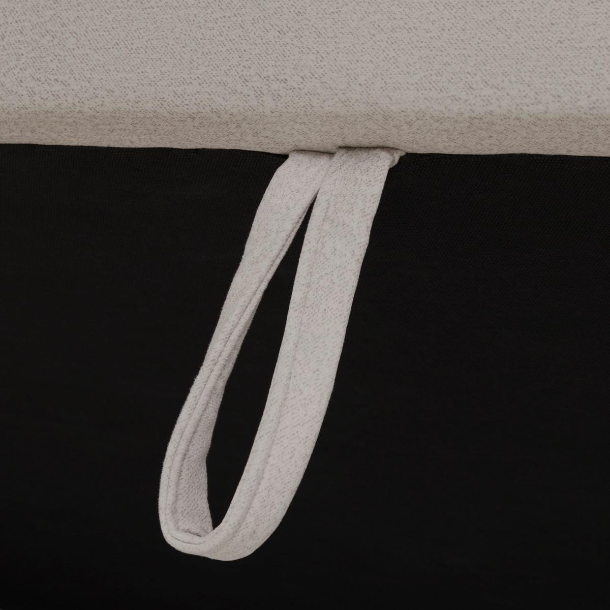 Posteľ boxspring s toperom, 200x200 cm, béžová - chrómová/béžová, Modern, kov/drevo (200/200cm) - Bessagi Home