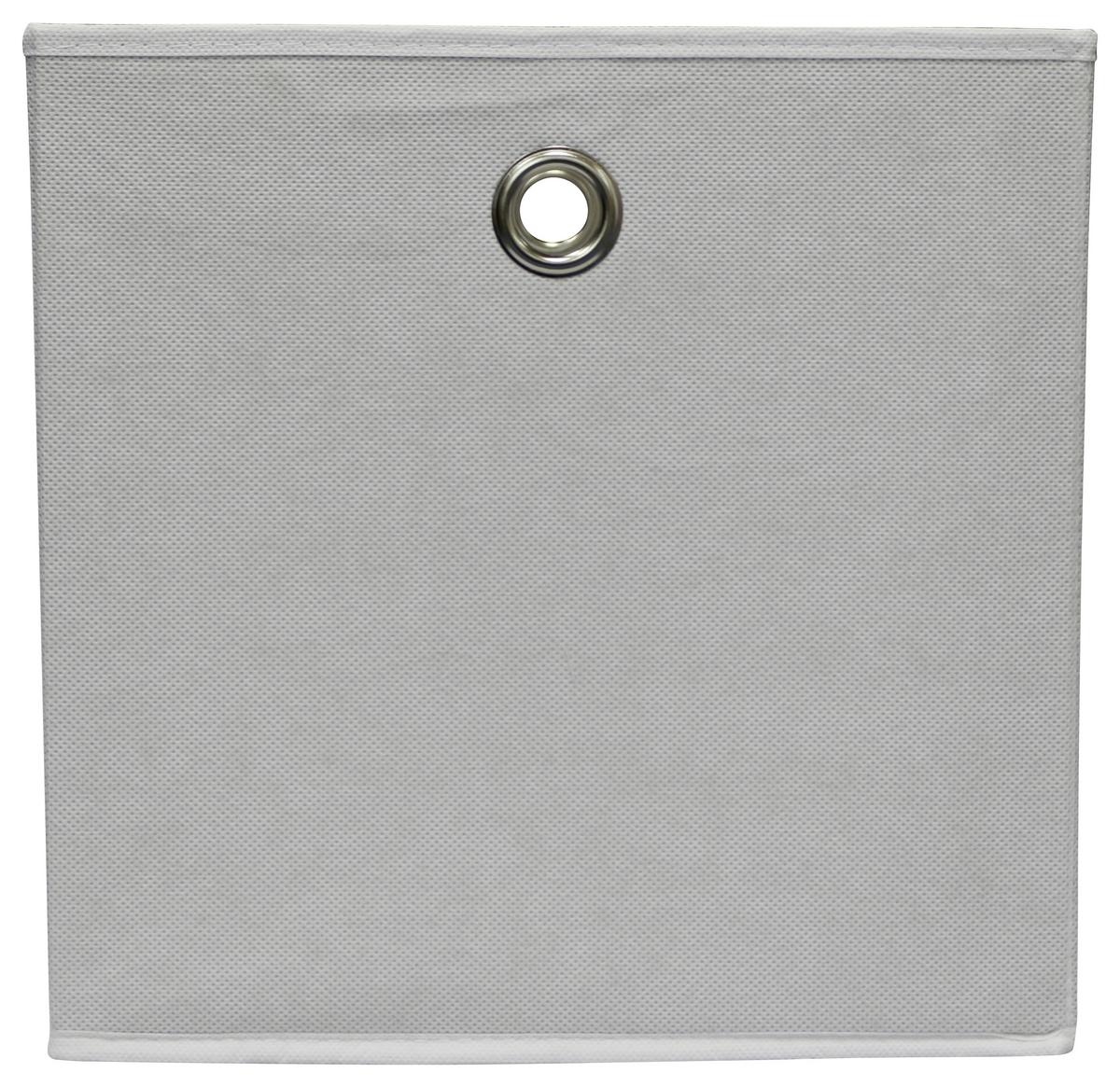 SKLÁDACÍ KRABICE CUBI - bílá, Moderní, kompozitní dřevo/textil (32/32/32cm)