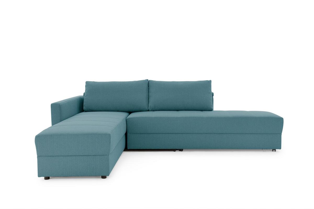 Ecksofa Looks IIi - Petrol/Schwarz, Design, Textil (287/229cm) - LOOKS by W.Joop